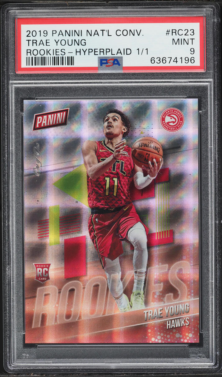 2019 Panini National Convention Hyperplaid Trae Young ROOKIE 1/1 PSA 9 MINT - Photo 1