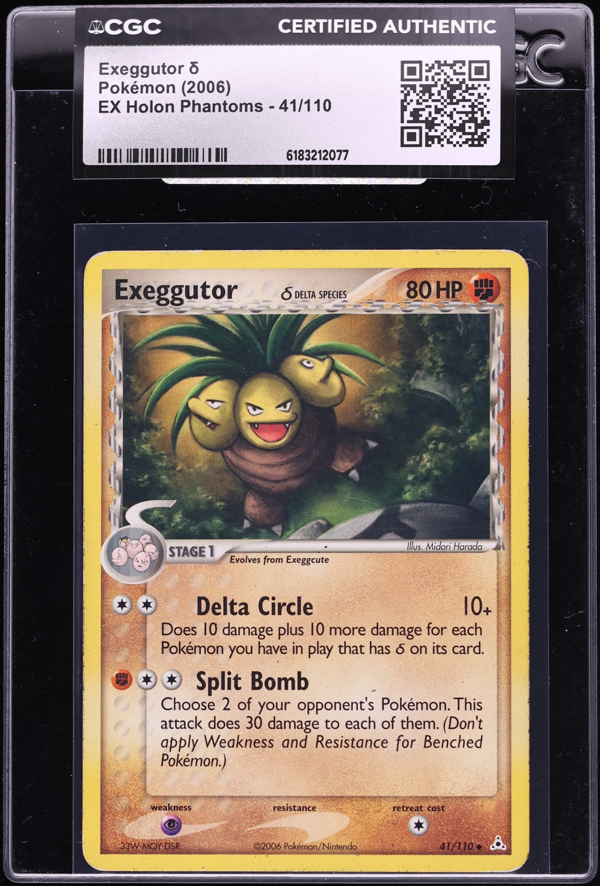 2006 Pokemon EX Holon Phantoms Exeggutor #41 CGC AUTH