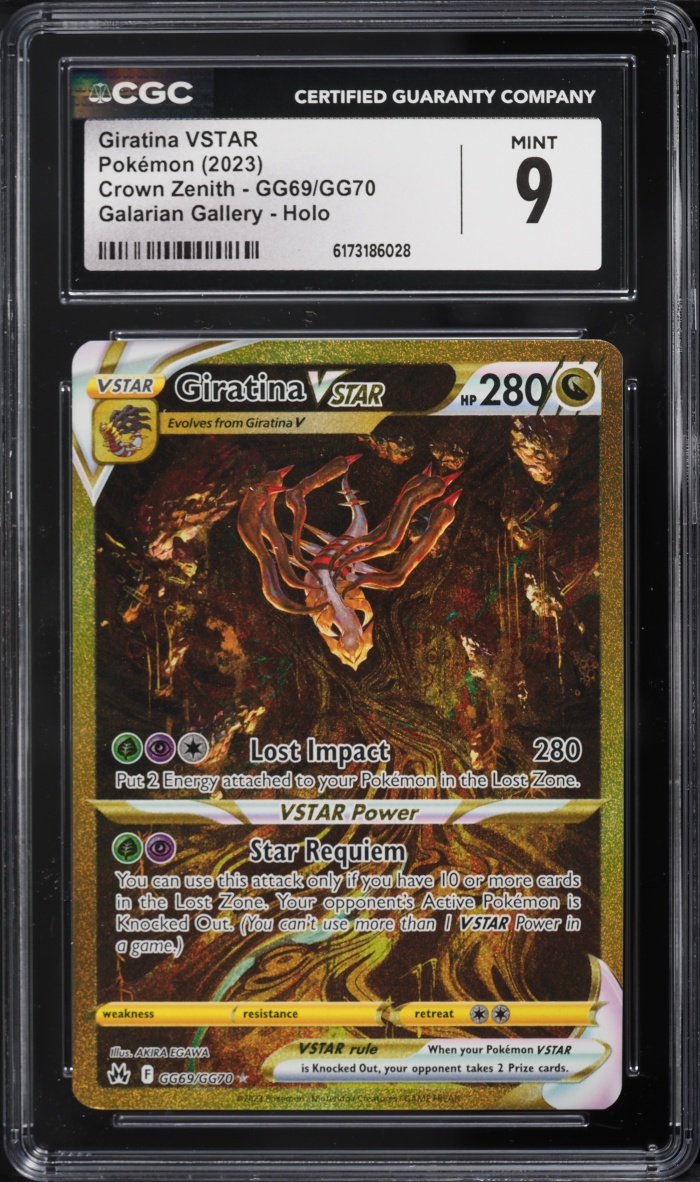 2023 Pokemon SWSH Crown Zenith Galarian Gallery Gold Rare Giratina VSTAR #GG69 CGC 9 MINT