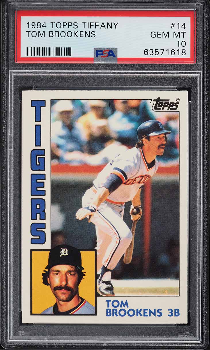 1984 Topps Tiffany Tom Brookens #14 PSA 10 GEM MINT