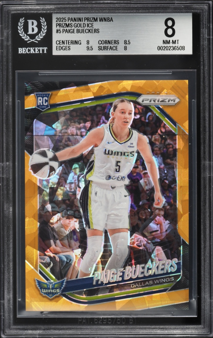 2025 Panini Prizm WMBA Gold Ice Paige Bueckers ROOKIE /10 #5 BGS 8 NM-MT