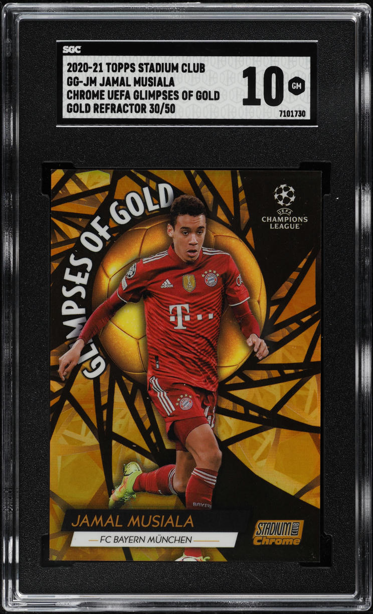 2023 Topps Chrome Bundesliga Blue Refractor Jamal Musiala /175 #83