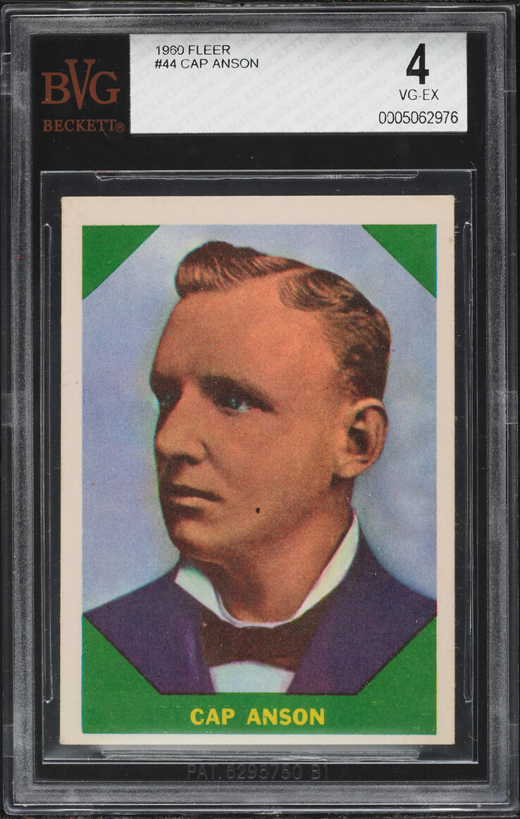 1960 Fleer Cap Anson #44 BVG 4 VGEX
