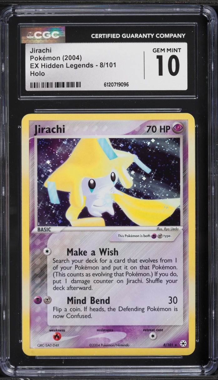 2004 Pokemon EX Hidden Legends Holo Jirachi #8 CGC 10 GEM MINT
