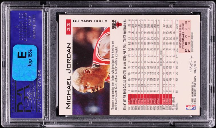 1997 Fleer Tiffany Michael Jordan #23 PSA 10 GEM MINT