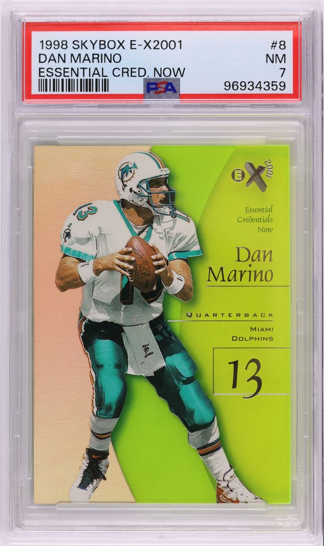 1998 Skybox E-X2001 Essential Credentials Now Dan Marino 8/8 #8 PSA 7 NRMT