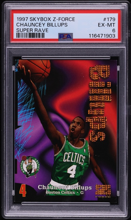 1997 Skybox Z-force Super Rave Chauncey Billups ROOKIE /50 #179 PSA 6 EXMT