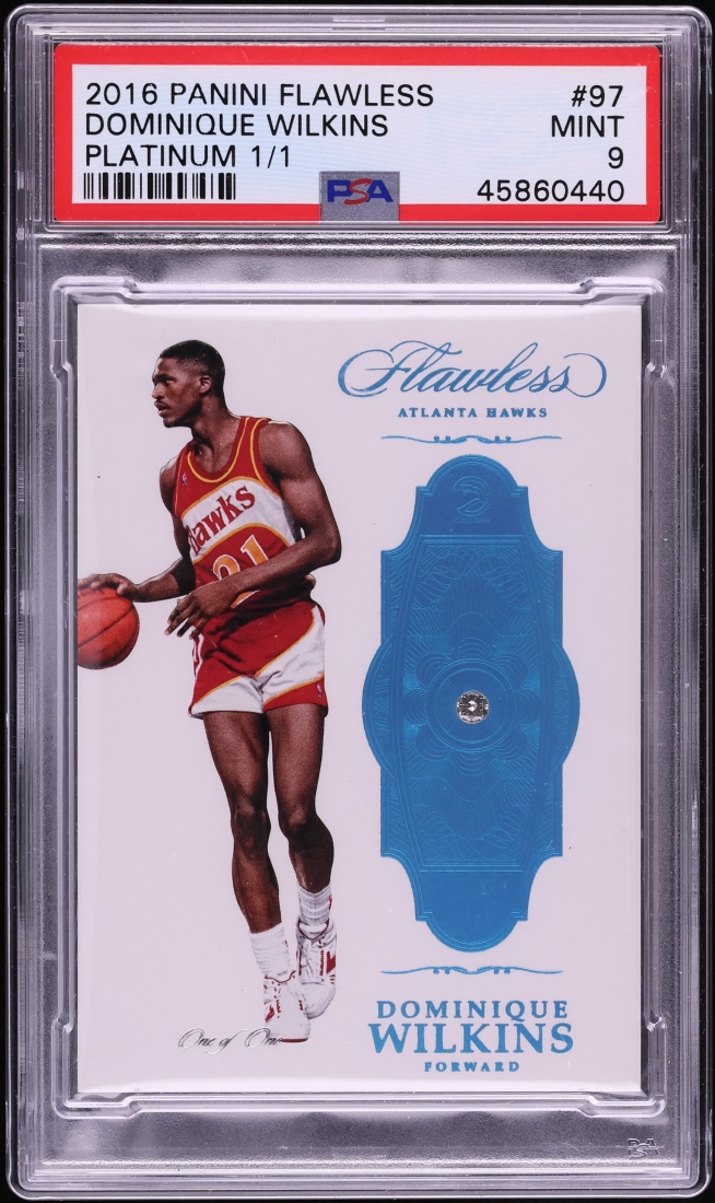 2016 Panini Flawless Platinum Dominique Wilkins 1/1 #97 PSA 9 MINT