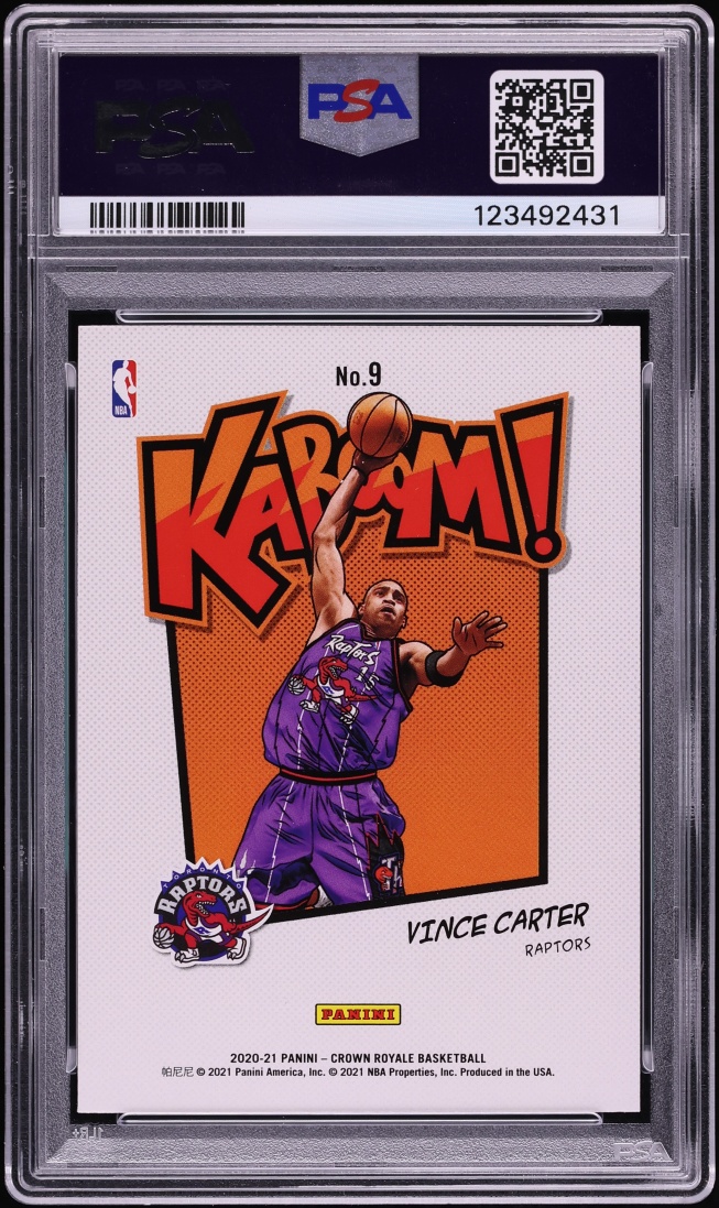 2020 Crown Royale Kaboom! Vince Carter #9 PSA 10 GEM MINT - Photo 2