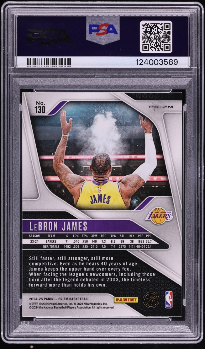 2024 Panini Prizm Snakeskin LeBron James #130 PSA 10 GEM MINT - Photo 2