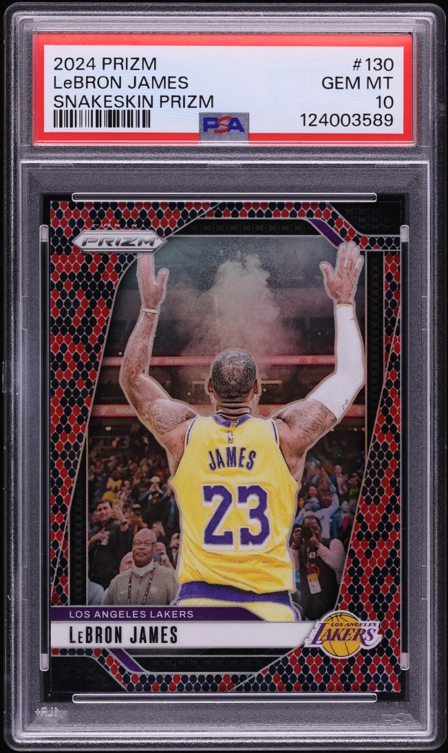 2024 Panini Prizm Snakeskin LeBron James #130 PSA 10 GEM MINT