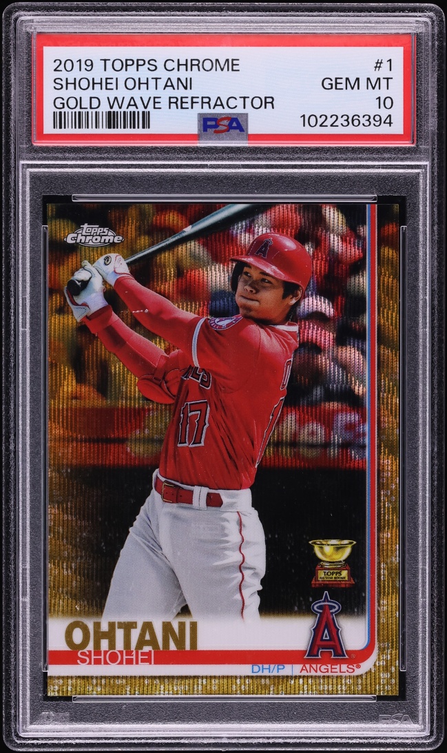 2019 Topps Chrome Gold Wave Refractor Shohei Ohtani /50 #1 PSA 10 GEM MINT