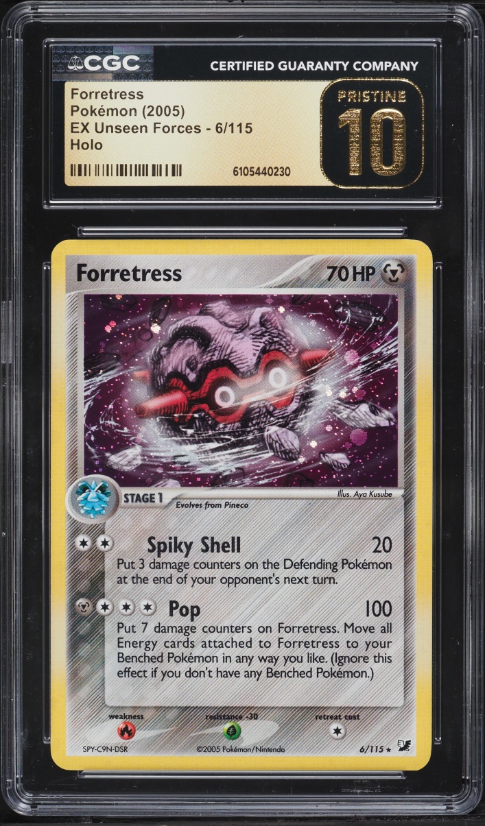 2005 Pokemon EX Unseen Forces Holo Forretress #6 CGC 10 PRISTINE