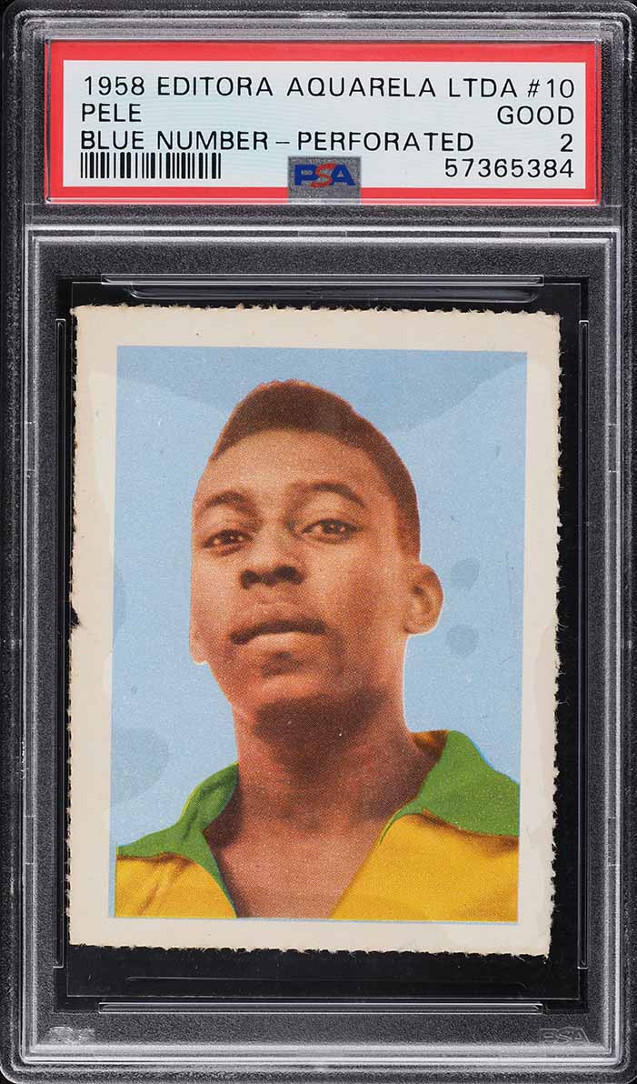 1958 Editora Aquarela Black Number Pele ROOKIE AUTO DNA 9 #10 PSA