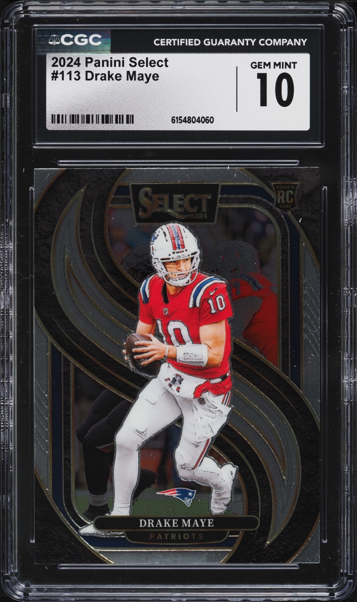 2024 Select Premier Level Drake Maye ROOKIE #113 CGC 10 GEM MINT