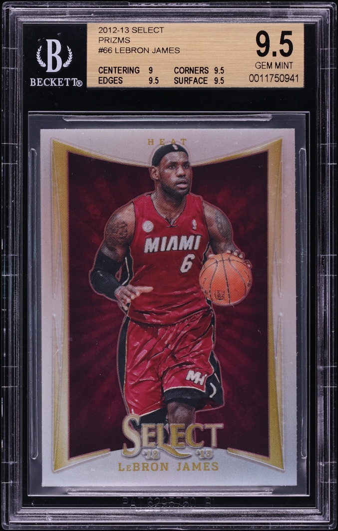 2012 Select Silver Prizm LeBron James #66 BGS 9.5 GEM MINT on