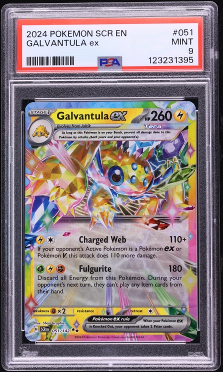 2024 Pokemon Scarlet & Violet Stellar Crown Galvantula Ex #51 PSA 9 MINT