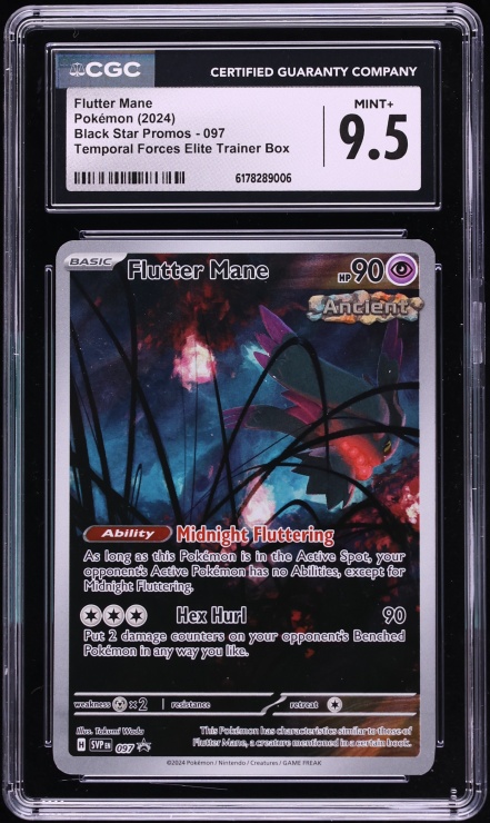 2024 Pokemon Scarlet & Violet Promo Temporal Forces ETB Full Art Flutter Mane #97 CGC 9.5 MINT+
