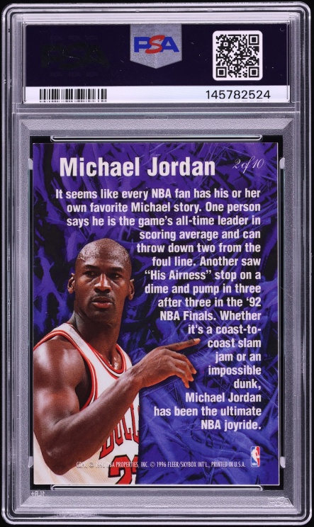 1995 Flair Anticipation Michael Jordan #2 PSA 9 MINT - Photo 2