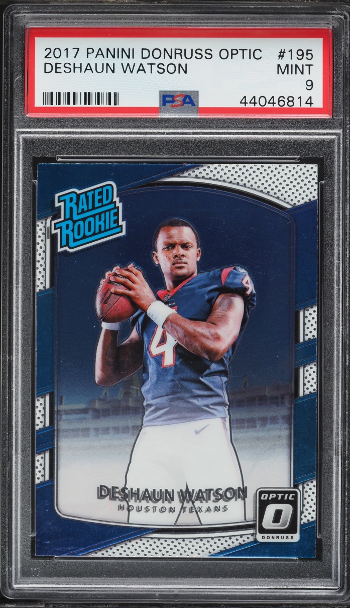 2017 Donruss Optic Deshaun Watson ROOKIE #195 PSA 9 MINT
