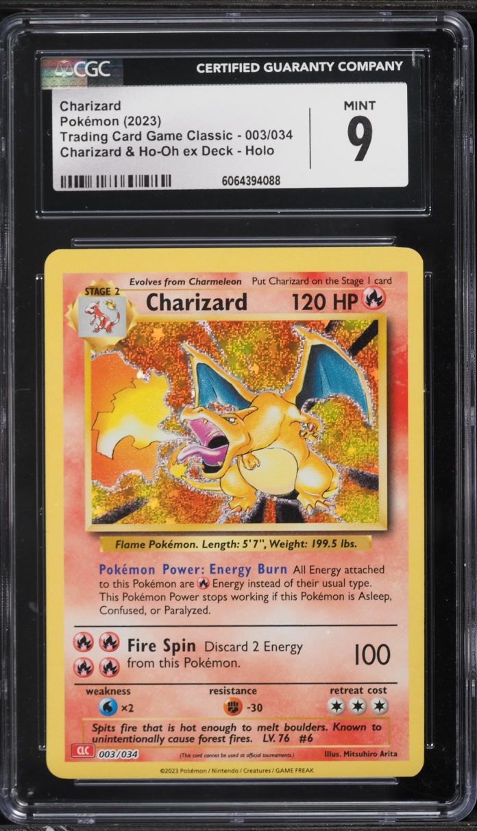 2023 Pokemon TCG Classic Collection Holo Charizard #3 CGC 9 MINT