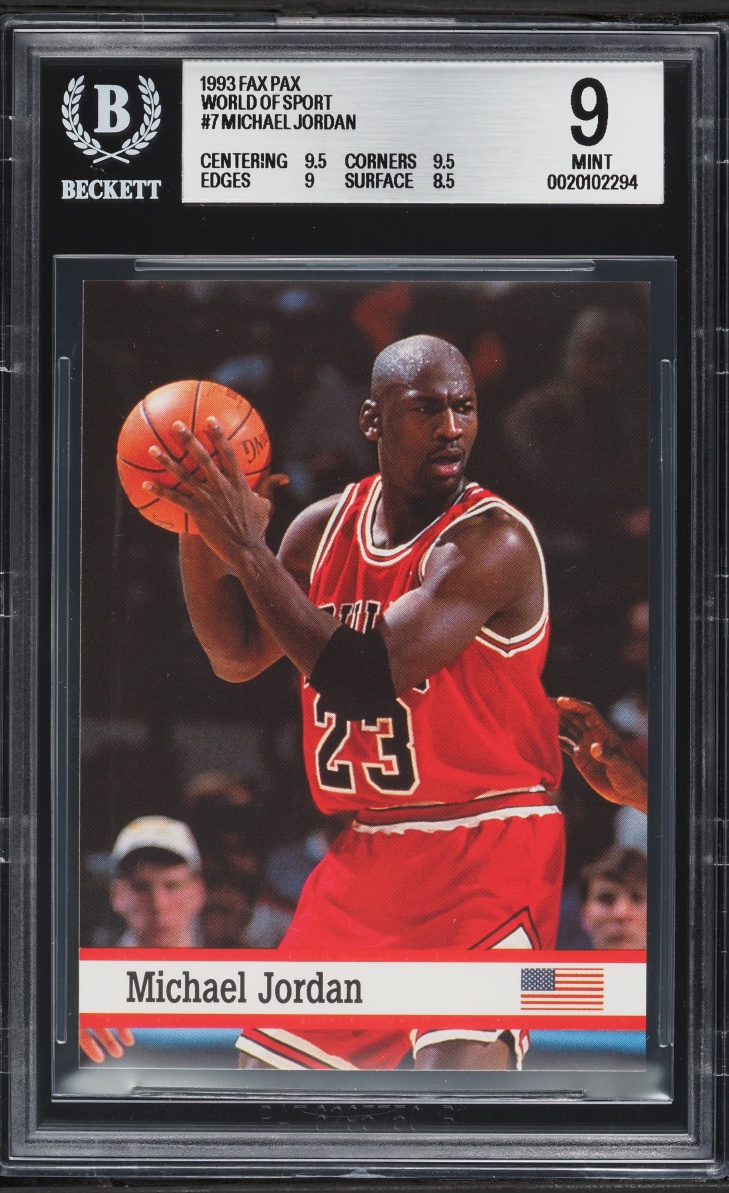 1993 #7 BGS 9 Fax Pax World Of Sport Michael Jordan