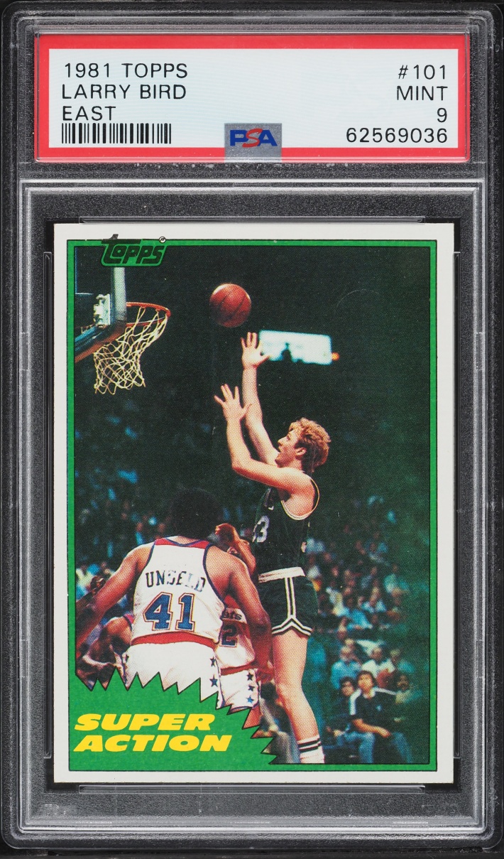 1981 Topps Basketball Larry Bird EAST #101 PSA 9 MINT