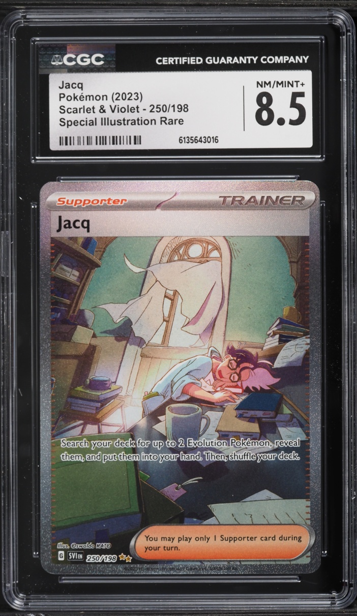 2023 Pokemon Scarlet & Violet SIR Jacq #250 CGC 8.5 NM-MT+