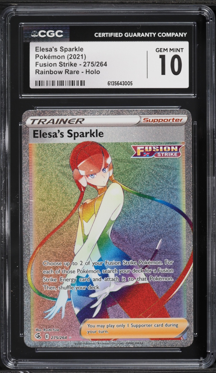 2021 Pokemon Fusion Strike Rainbow Rare Holo Elesa's Sparkle #275 CGC 10 GEM MINT