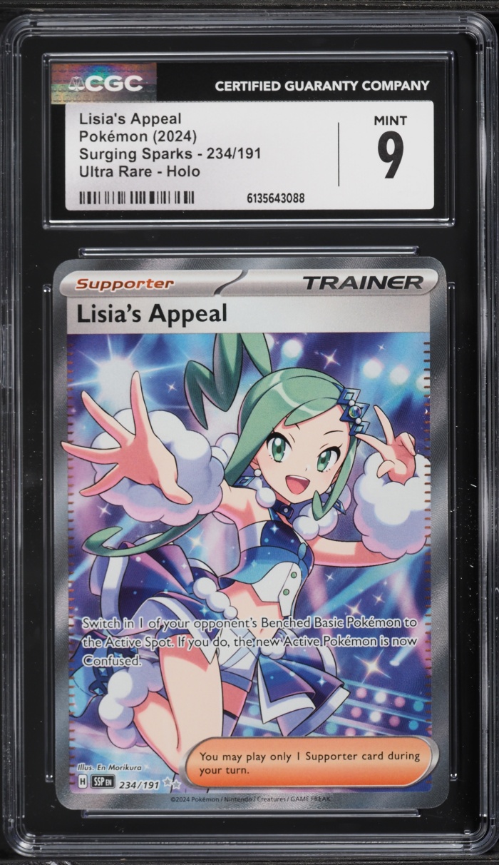 2024 Pokemon Scarlet & Violet Surging Sparks Full Art Lisia's Appeal #234 CGC 9 MINT