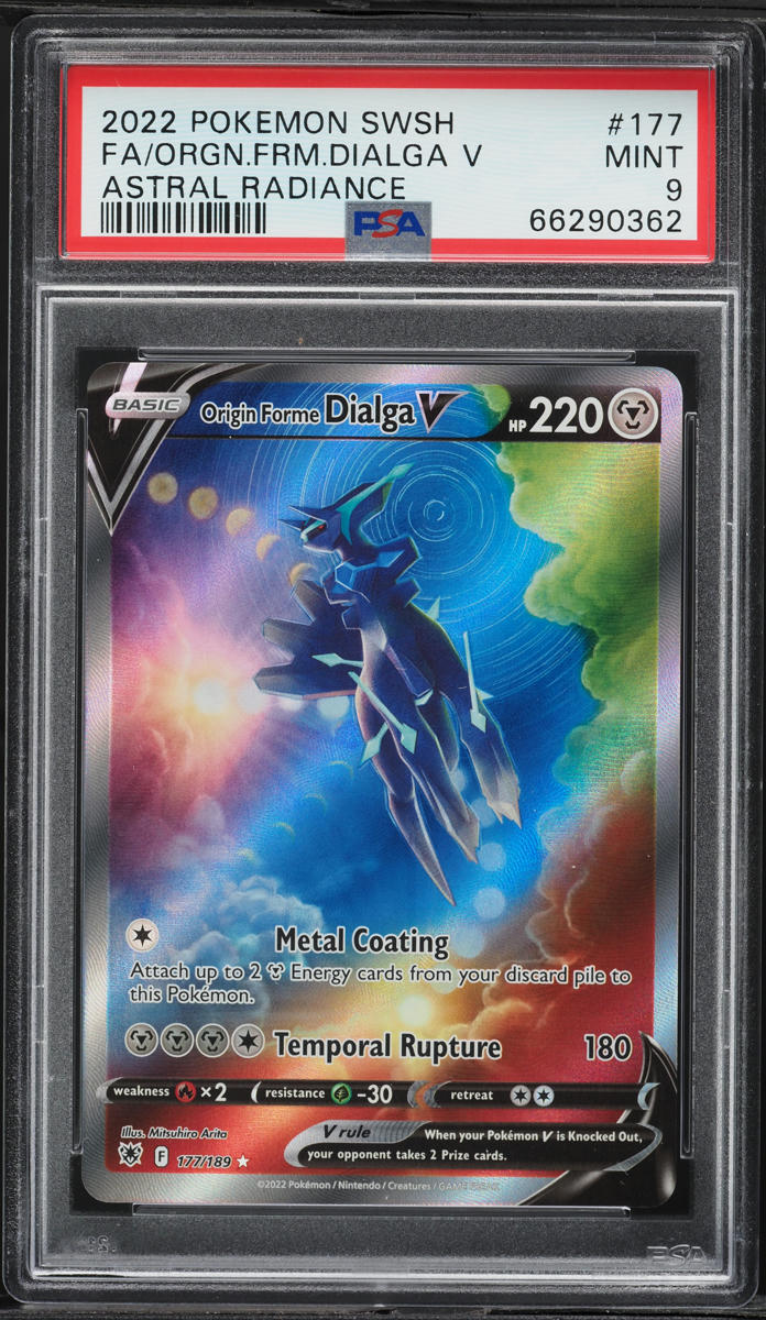 2022 Pokemon Sword & Shield Astral Radiance Alt Art Origin Forme Dialga V #177 PSA 9 MINT