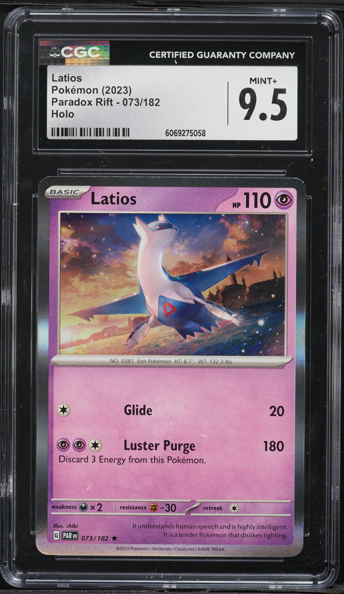 2023 Pokemon Scarlet & Violet Paradox Rift Holo Latios #73 CGC 9.5 MINT+