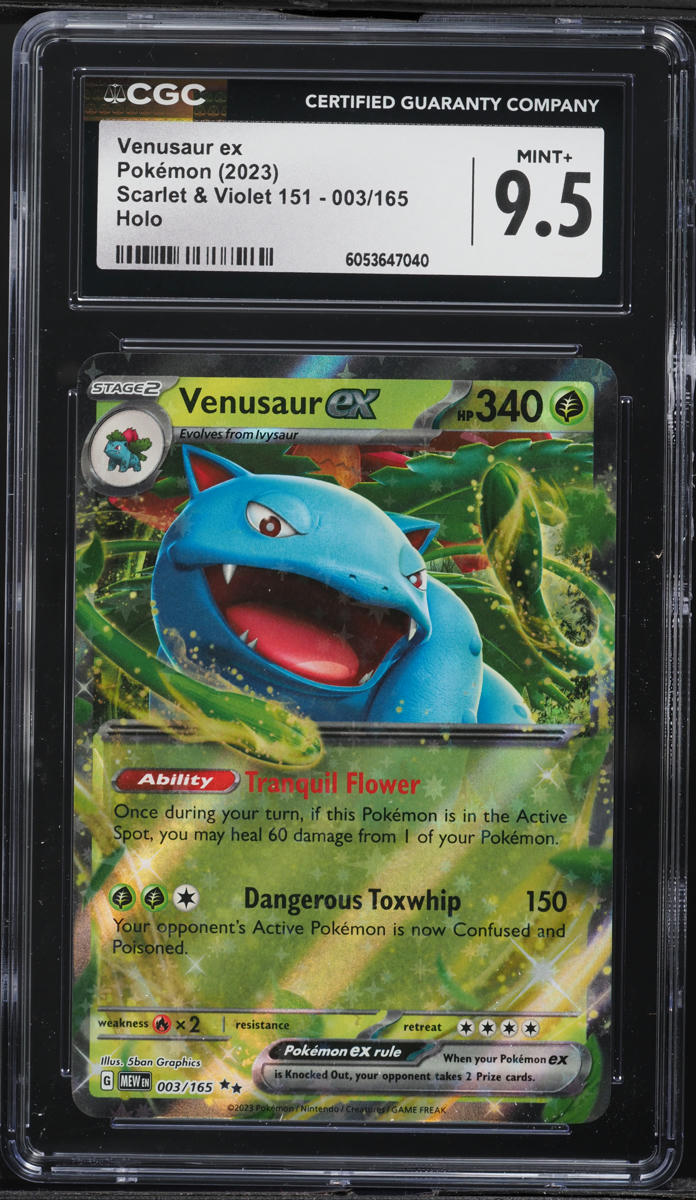 2023 Pokemon Scarlet & Violet 151 Holo Venusaur ex #3 CGC 9.5 MINT+