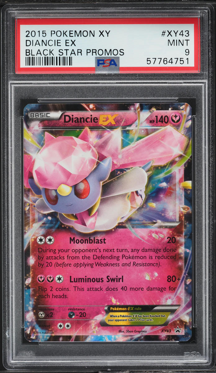 2015 Pokemon XY Black Star Promo Diancie EX #XY43 PSA 9 MINT