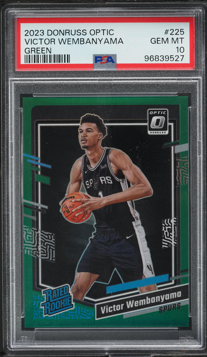 2023 Donruss Optic Green Victor Wembanyama ROOKIE /5 #225 PSA 10 GEM MINT
