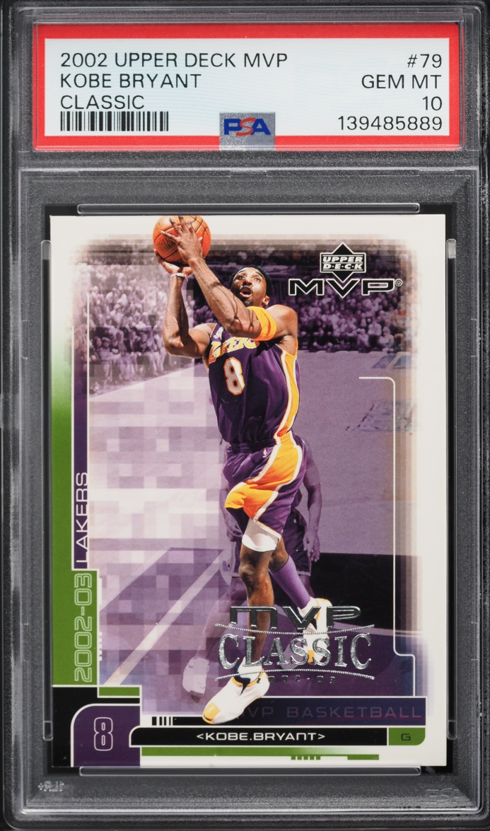 2002 Upper Deck MVP Classic Kobe Bryant #79 PSA 10 GEM MINT