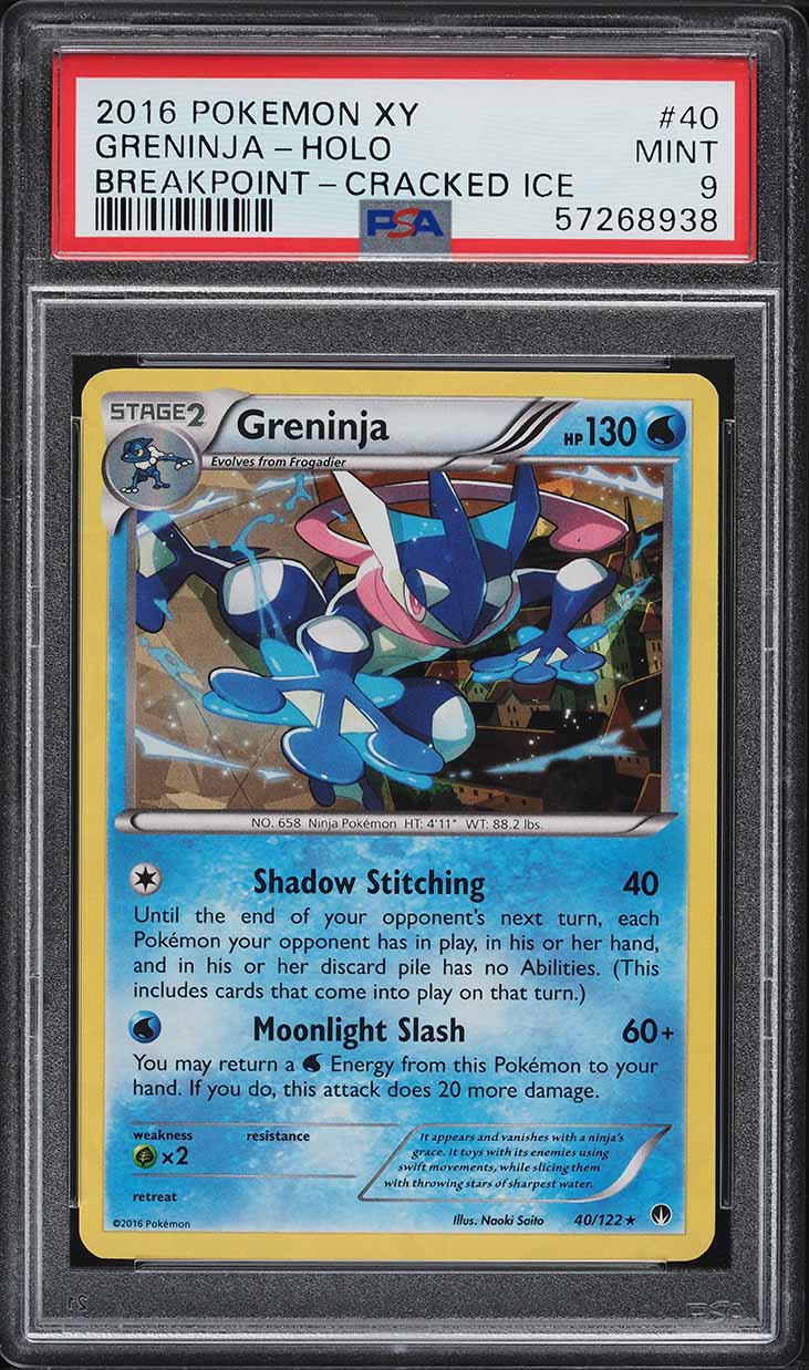 2016 Pokemon XY Breakpoint Cracked Ice Holo Greninja #40 PSA 10