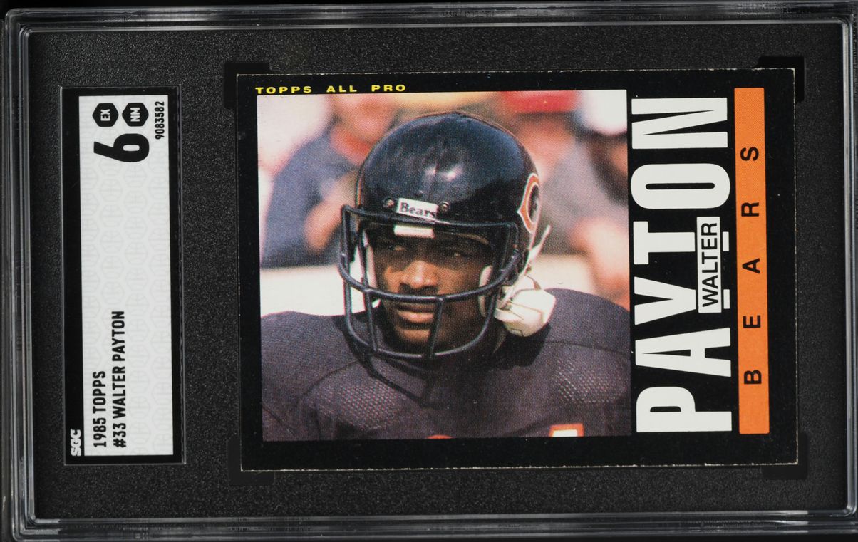 1985 Topps Football Walter Payton ALL-PRO #33 SGC 6 EXMT