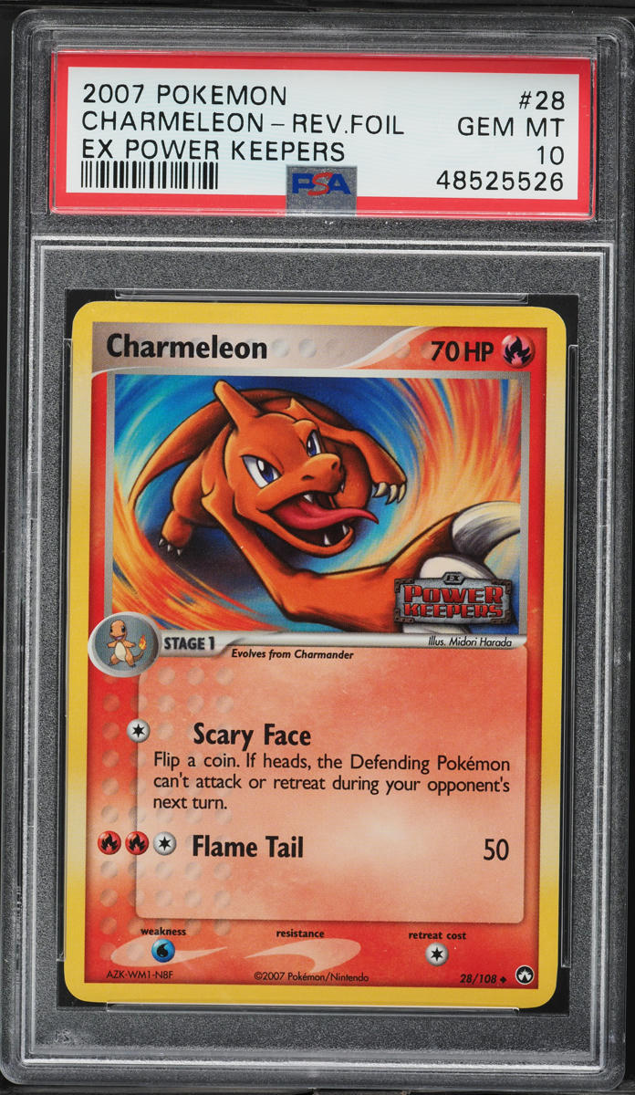 2007 Pokemon EX Power Keepers Reverse Holo Charmeleon #28 PSA 10 GEM MINT