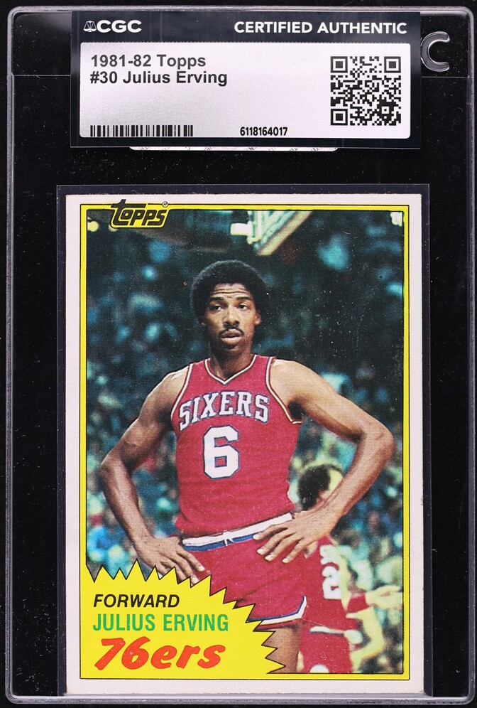 1981 Topps Basketball Julius Erving #30 CGC AUTH