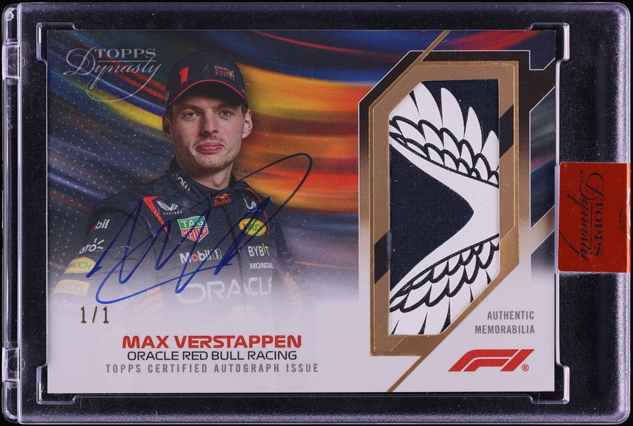 2023 Topps Dynasty Formula 1 F1 Gold Max Verstappen CASTORE LOGO PATCH AUTO 1/1 #DAP-MVIII