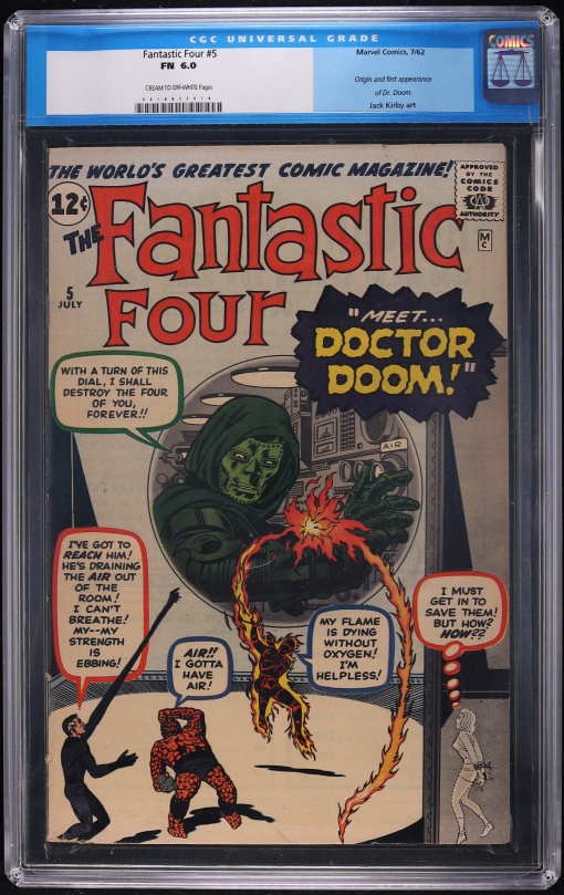 Fantastic Four #5 (Marvel Comics, 1962) CGC 6.0 Cream To Off-White Pages
