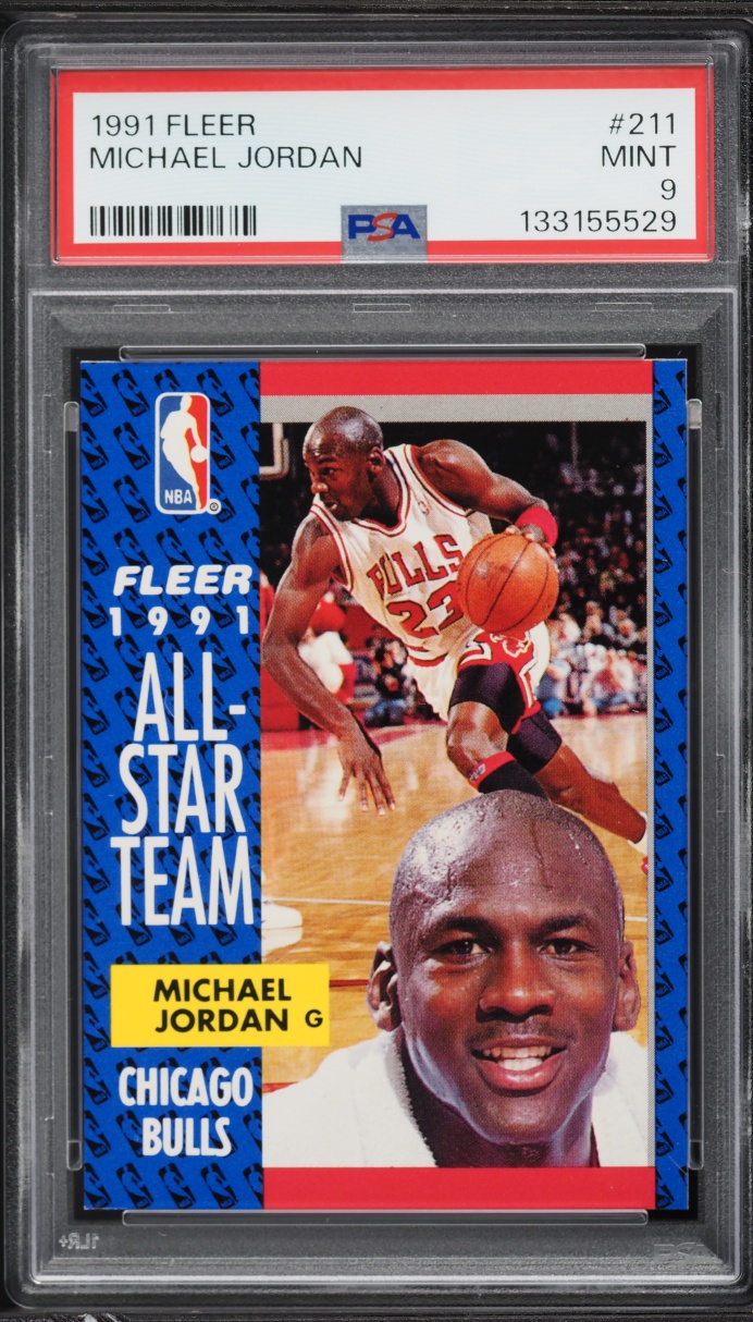 1991 Fleer Basketball Michael Jordan #211 PSA 9 MINT