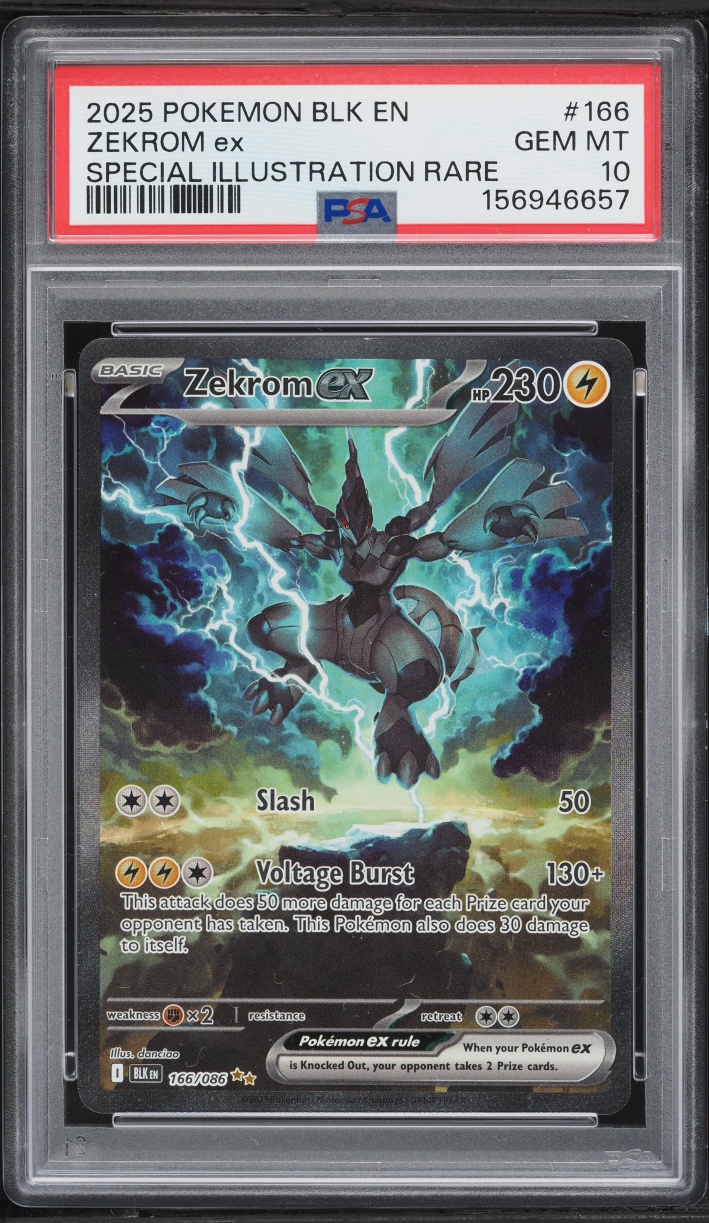2025 Pokemon Scarlet & Violet Black Bolt SIR Zekrom EX #166 PSA 10 GEM MINT