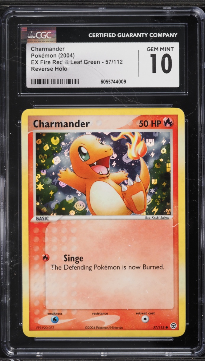 2004 Pokemon EX FireRed & LeafGreen Reverse Holo Charmander #57 CGC GEM MINT