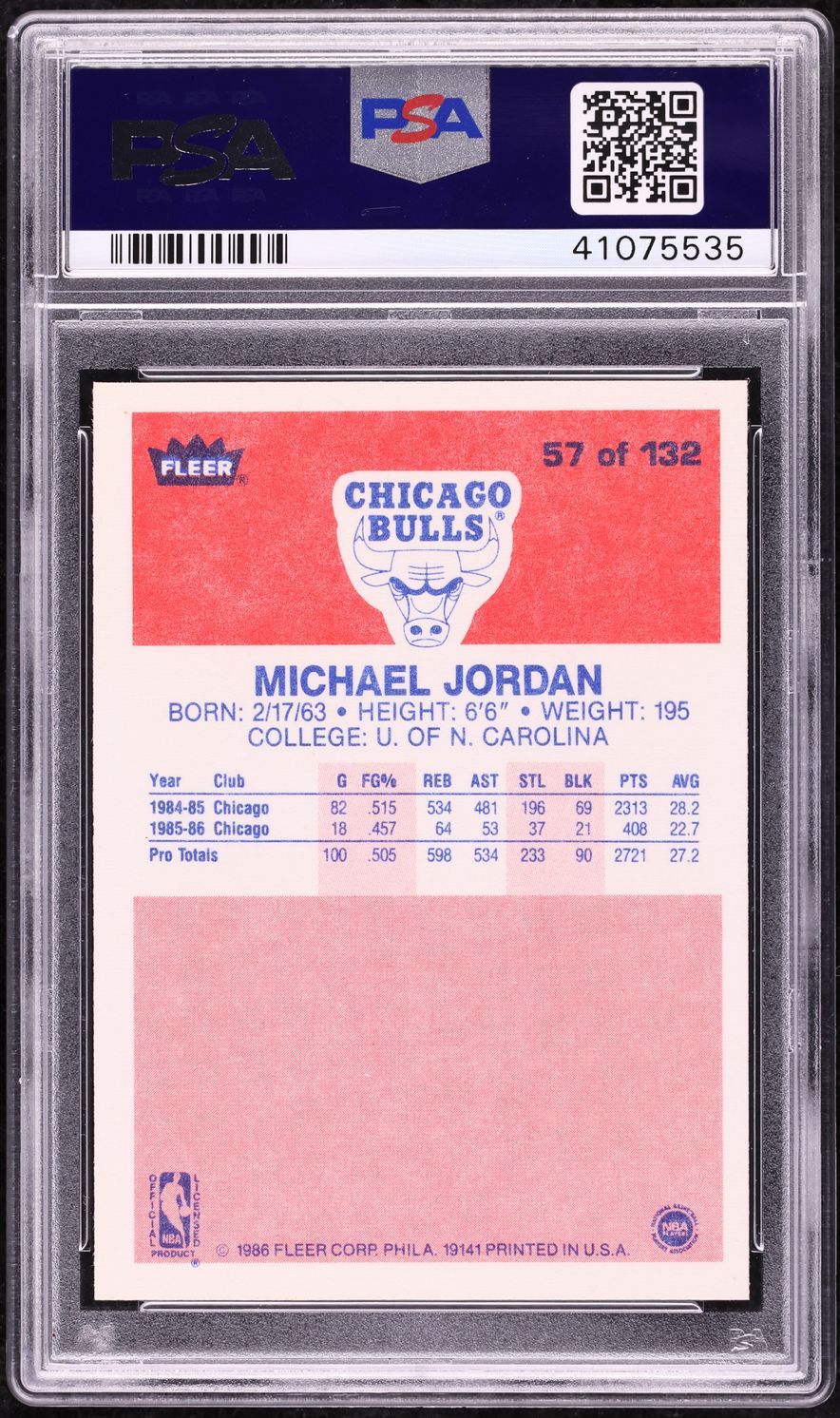 1986 Fleer Basketball Michael Jordan ROOKIE #57 PSA 10 GEM MINT