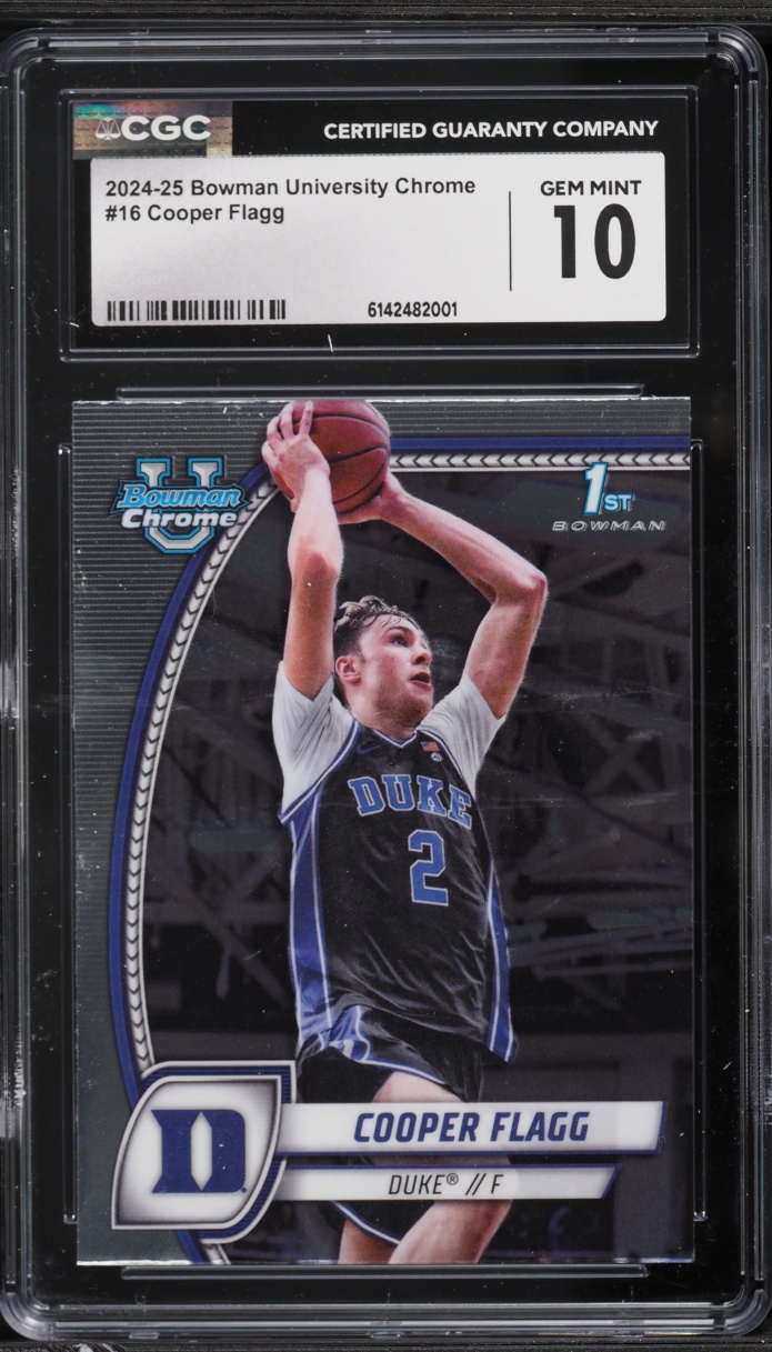 2024 Bowman Chrome University Cooper Flagg ROOKIE #16 CGC 10 GEM MINT