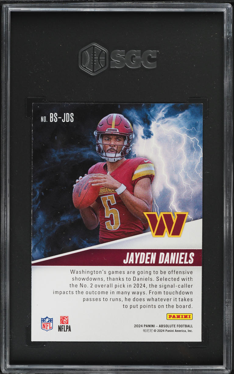 2024 Absolute By Storm Jayden Daniels ROOKIE #BS-JDS SGC 9 MINT