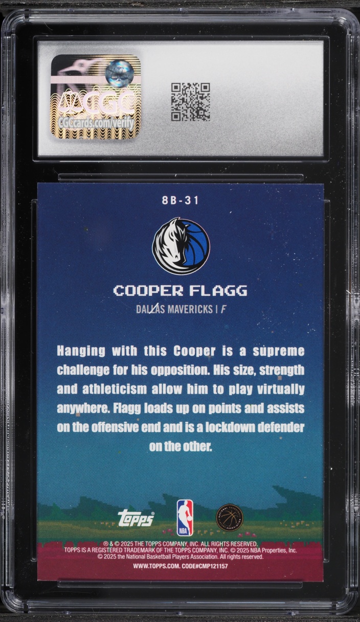 2025 Topps 8-Bit Ballers Cooper Flagg ROOKIE #8B-31 CGC 10 GEM MINT