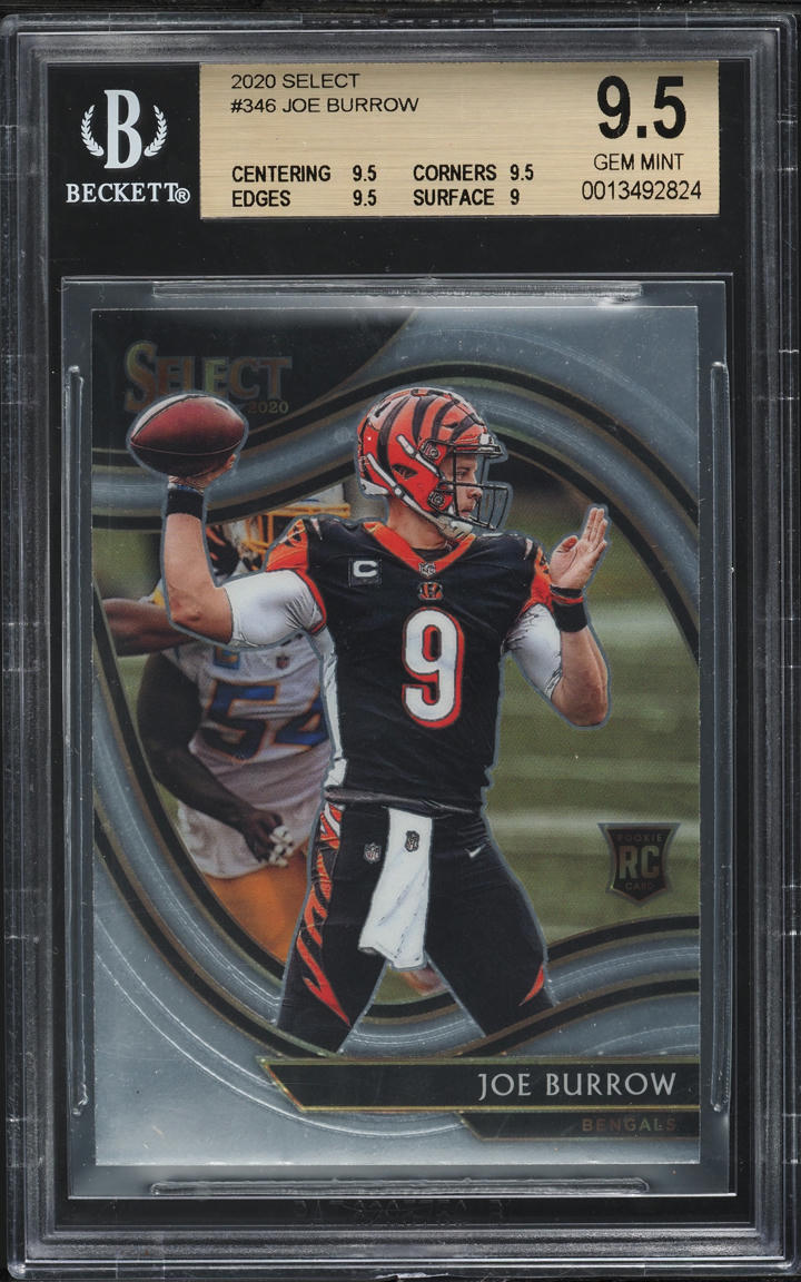 2020 Select Field Level Joe Burrow ROOKIE #346 BGS 9.5 GEM MINT